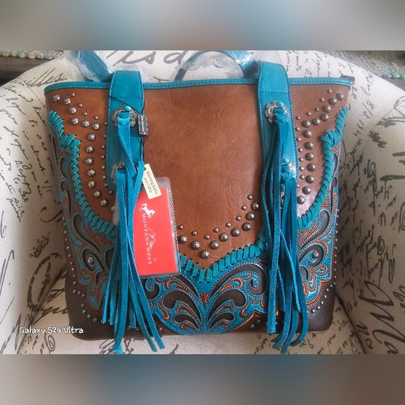 Montana West Handbags - Montana West Large Tote Shoulder Bag beautiful design w/ dust bag NWT